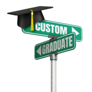 Graduation Hat Sign Decision Customizable PowerPoint clipart graphic preview.