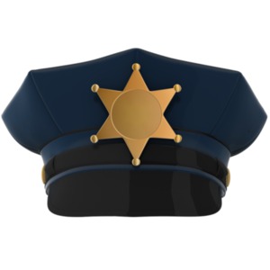 Police Hat PowerPoint clipart graphic preview.