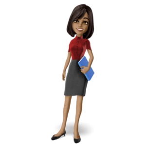Teacher Holding Book PowerPoint clipart graphic preview.