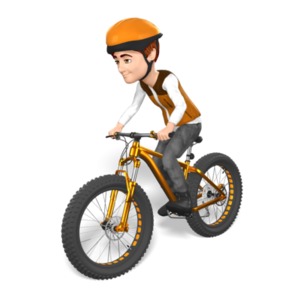 Grant Fat Bike Cyclist Ride PowerPoint clipart graphic preview.