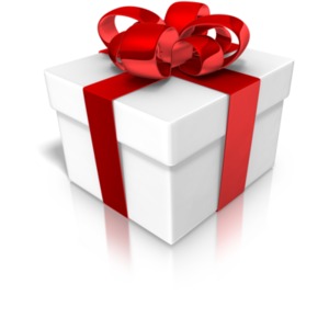 Closed Wrapped Present Gift PowerPoint clipart graphic preview.