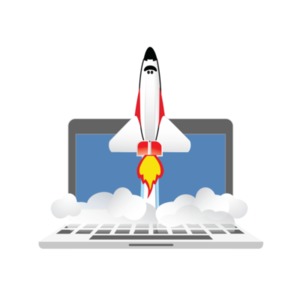 Shuttle Blast Off Computer PowerPoint clipart graphic preview.