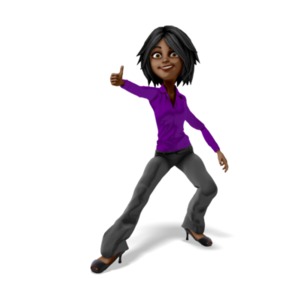 Businesswoman Excited Thumbs Up PowerPoint clipart graphic preview.