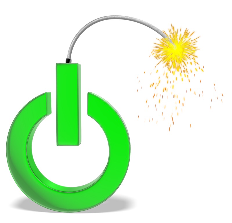 High-resolution clipart illustration of Power Button Fuse, designed for digital transformation strategies, enterprise software training, and advanced information technology frameworks.