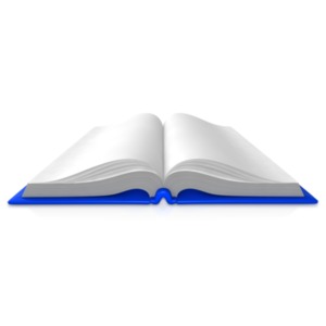 Plain Single Open Book PowerPoint clipart graphic preview.