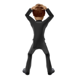 Businessman Clutch Head PowerPoint clipart graphic preview.