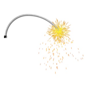 Lit Fuse PowerPoint clipart graphic preview.