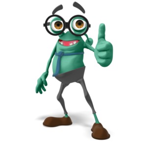 Jerry Thumbs Up PowerPoint clipart graphic preview.