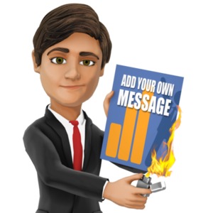 Guy Burn Document Custom Customizable PowerPoint clipart graphic preview.