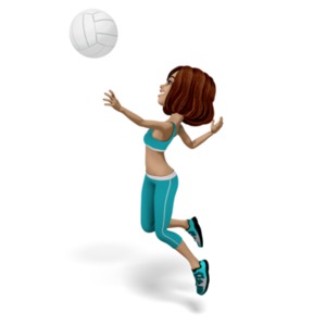 Talia Volleyball PowerPoint clipart graphic preview.
