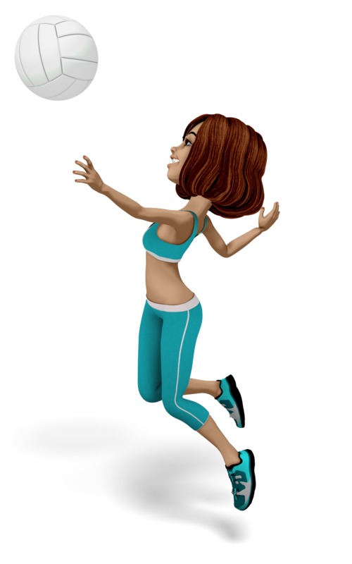 High-resolution clipart illustration of Talia Volleyball, designed for interactive corporate training, team building activities, and audience gamification.