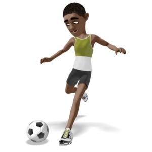 Ethan Soccer PowerPoint clipart graphic preview.
