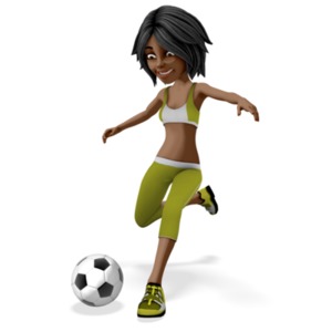 Jada Soccer PowerPoint clipart graphic preview.
