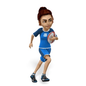 Talia Rugby PowerPoint clipart graphic preview.