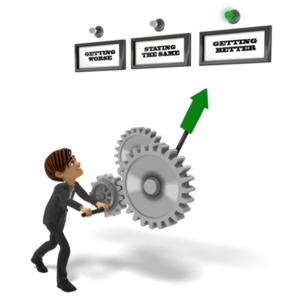 Brad Gears Getting Better PowerPoint clipart graphic preview.