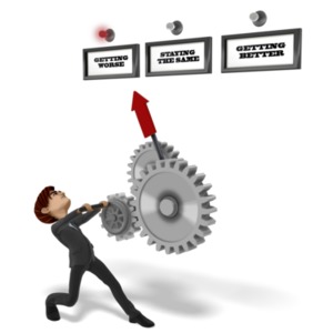 Brad Gears Getting Worse PowerPoint clipart graphic preview.