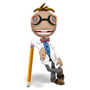 Data Leaning Pencil PowerPoint clipart graphic preview.