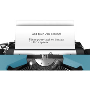 Typewriter Front Custom Customizable PowerPoint clipart graphic preview.