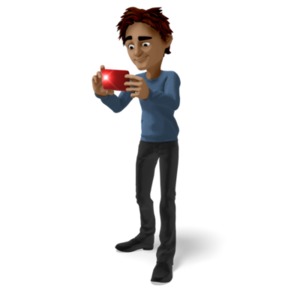 Brad Photograph Smart Phone PowerPoint clipart graphic preview.
