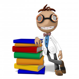 Data Leaning On Stack Of Books PowerPoint clipart graphic preview.