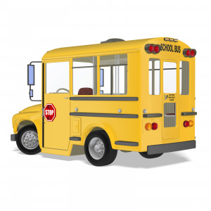 Small School Bus Rear View PowerPoint clipart graphic preview.