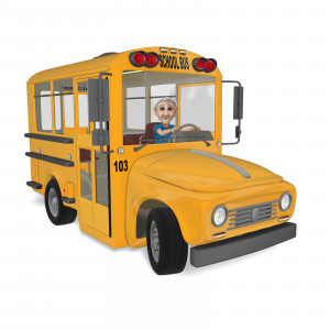 Bert Driver School Bus PowerPoint clipart graphic preview.