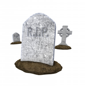 Group of Tombstones PowerPoint clipart graphic preview.