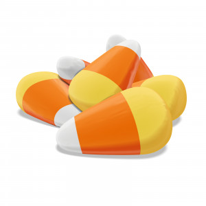 Candy Corn PowerPoint clipart graphic preview.