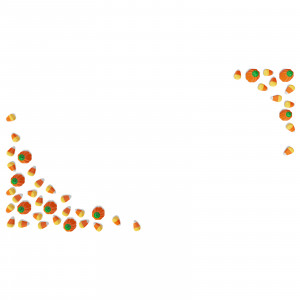 Fall Candy Border PowerPoint clipart graphic preview.