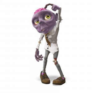 Zombie Thinking PowerPoint clipart graphic preview.