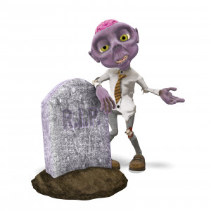 Zombie Side Presenting Gesture PowerPoint clipart graphic preview.