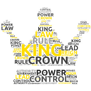 Kings Crown Word Cloud Customizable PowerPoint clipart graphic preview.