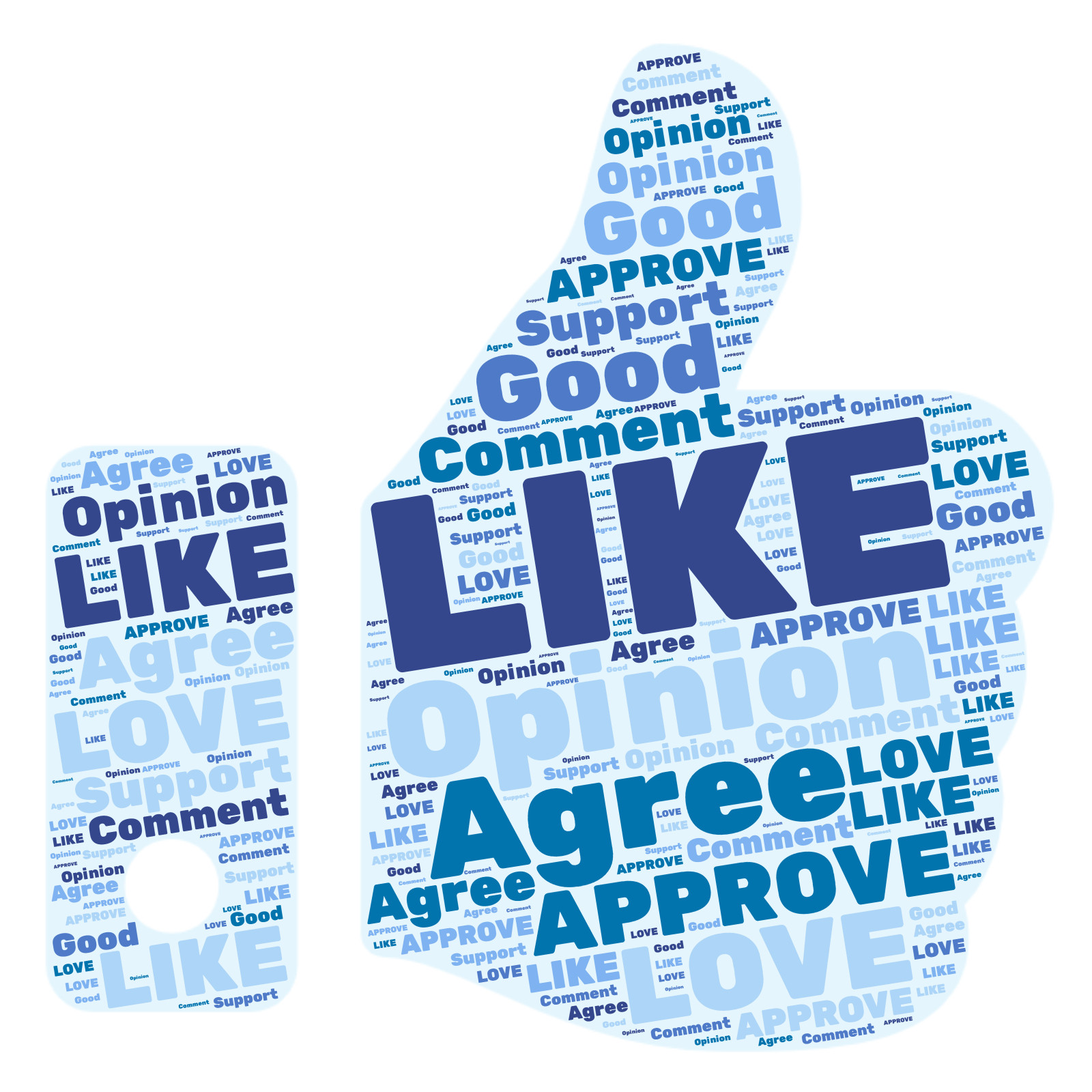 Free Like Button Word Cloud Maker | PresenterMedia