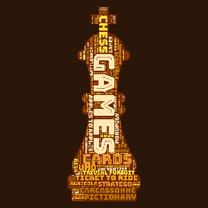 Chess Piece Game Word Cloud Customizable PowerPoint clipart graphic preview.