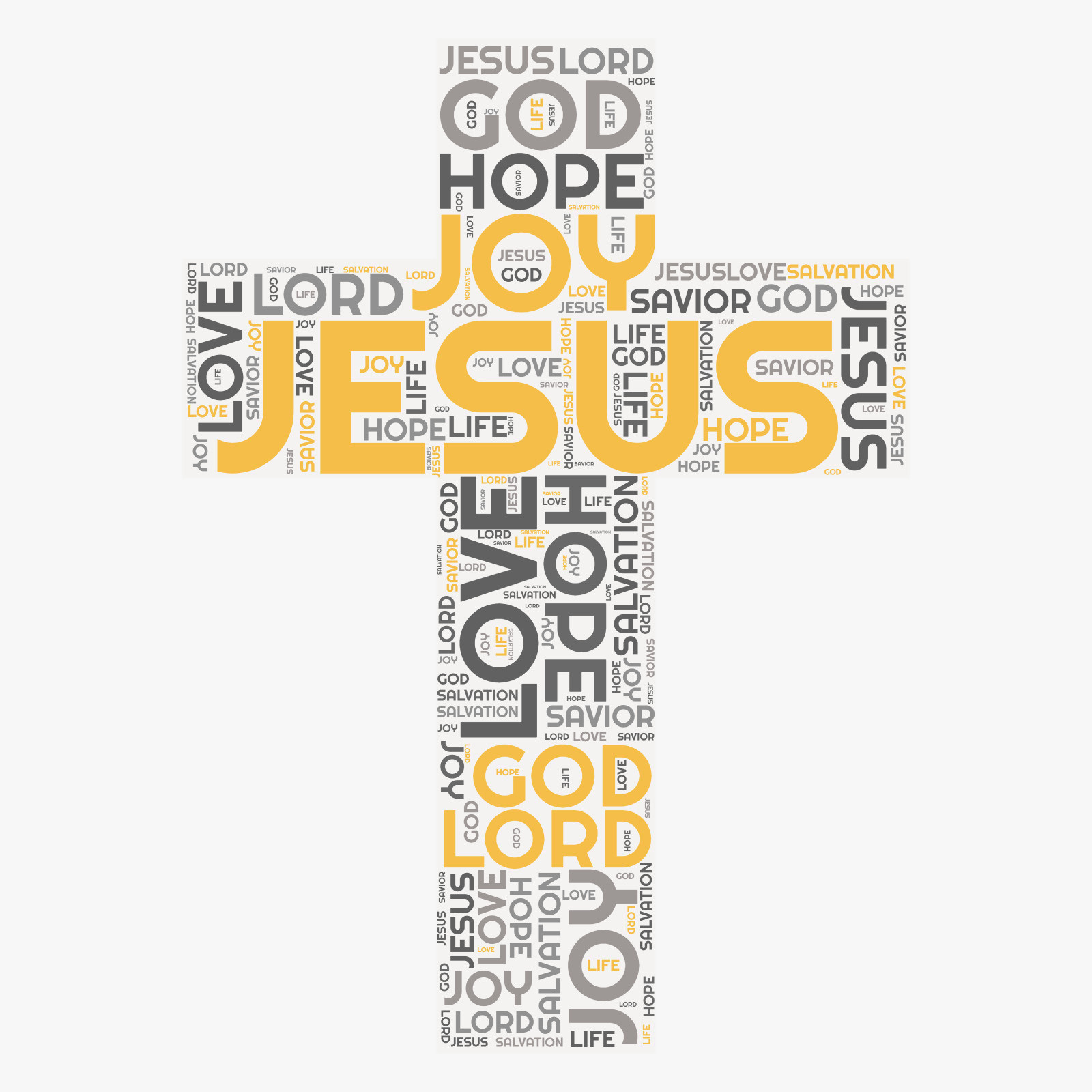 Free Christian Cross Word Cloud Maker | PresenterMedia