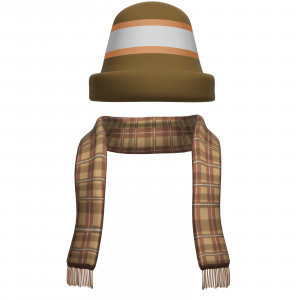 Fall Stocking Hat and Scarf PowerPoint clipart graphic preview.