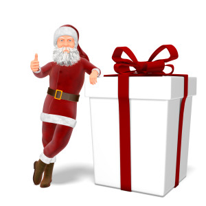 Santa Thumbs Up PowerPoint clipart graphic preview.