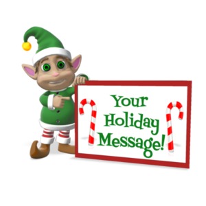 Ralph Holding Sign Customizable PowerPoint clipart graphic preview.