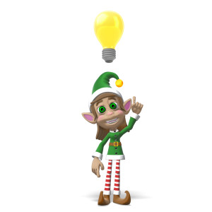 Merry Bright Idea PowerPoint clipart graphic preview.