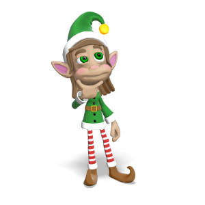 Merry Thinking PowerPoint clipart graphic preview.