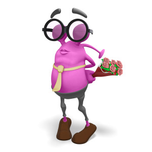 Jerry Leaning In For A Kiss PowerPoint clipart graphic preview.