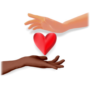Hands Heart Unity PowerPoint clipart graphic preview.