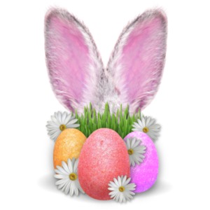 Easter Bunny Ears PowerPoint clipart graphic preview.