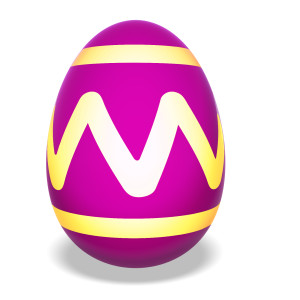 Single Easter Egg PowerPoint clipart graphic preview.