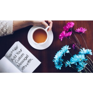 Womans Hand Coffee and Book Custom Customizable PowerPoint clipart graphic preview.