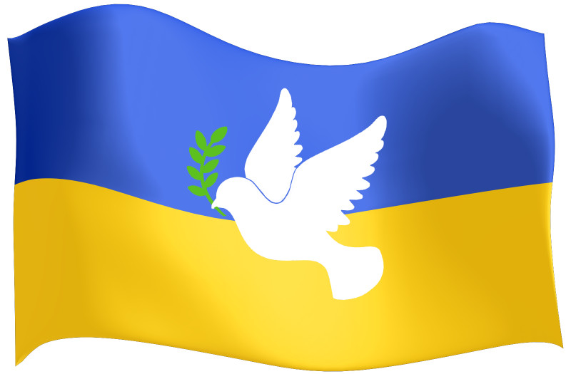 High-resolution clipart illustration of Ukraine Flag Dove Peace, designed for seasonal marketing campaigns, corporate event presentations, and holiday promotions.