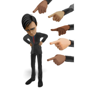 Taking The Blame PowerPoint clipart graphic preview.