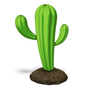 Individual Cactus PowerPoint clipart graphic preview.