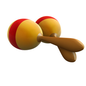 Pair Of Maracas PowerPoint clipart graphic preview.