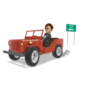 Going The Extra Mile PowerPoint clipart graphic preview.